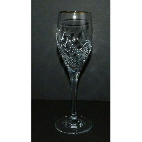 Mikasa Preview Gold Trim Crystal Wine Goblet Elegant Stemware Replacement - Picture 7 of 16